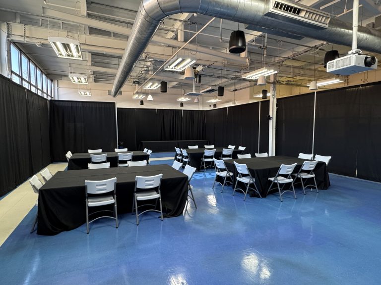 Long Island corporate meeting room rental in Hauppauge, NY, enabled with audiovisual technology and videconferencing capability.